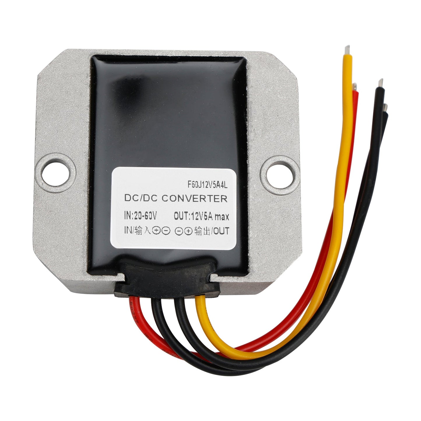 Waterproof DC 20-60V to 12V 5A 60W Step-Down Power Supply Converter Regulator
