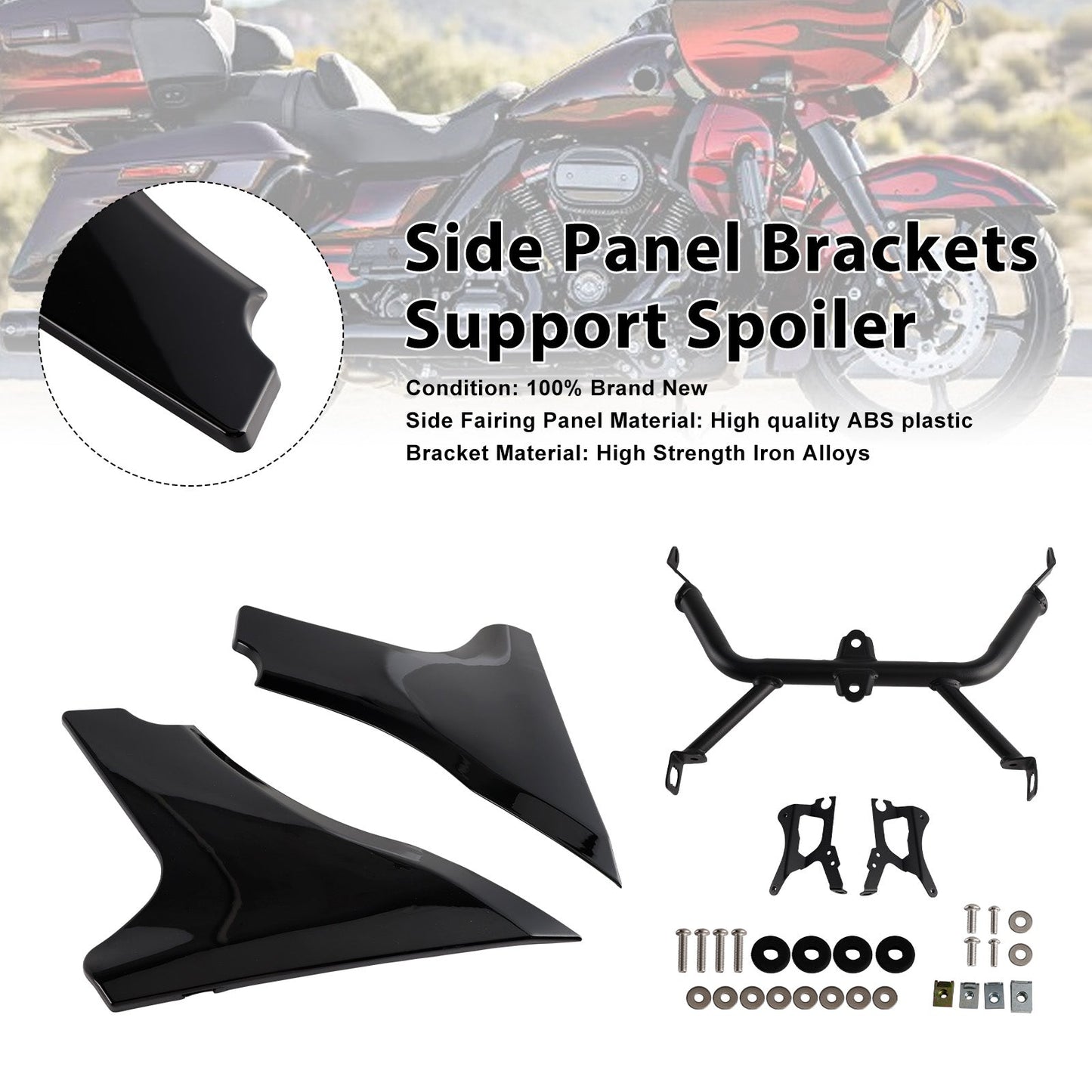 2024 -later Harley CVO Road Glide Upgrade Side Panel Brackets Support Spoiler