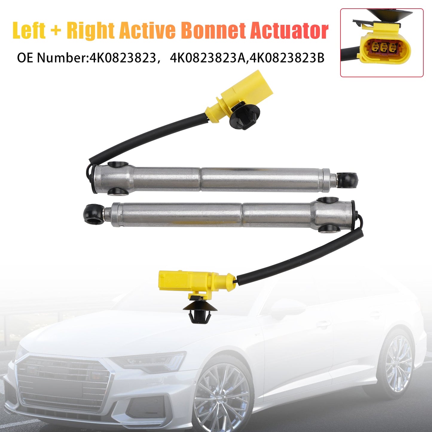 Left Right Side Active Bonnet Actuator 4K0823823 For Audi A6 C8 2018-2021