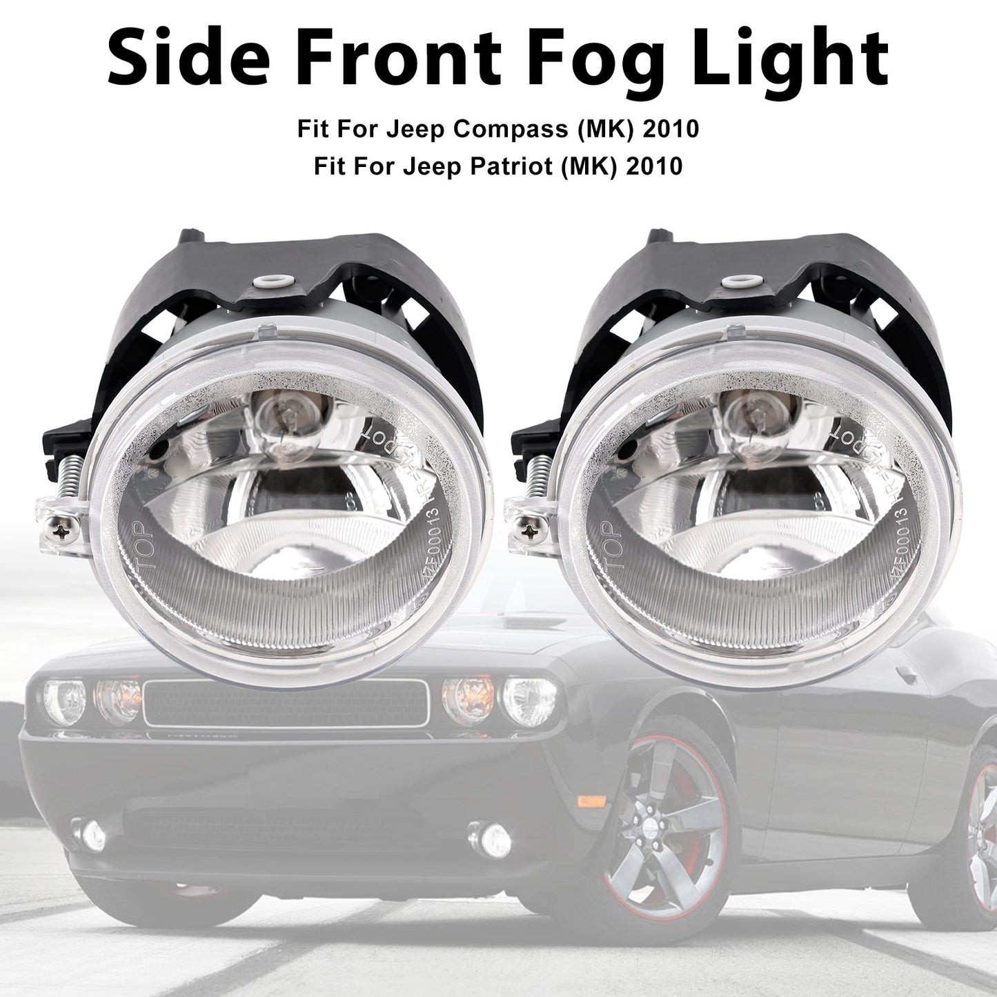 Pair Front Fog Light For Jeep Compass Dodge Charger Caliber 5182025AA