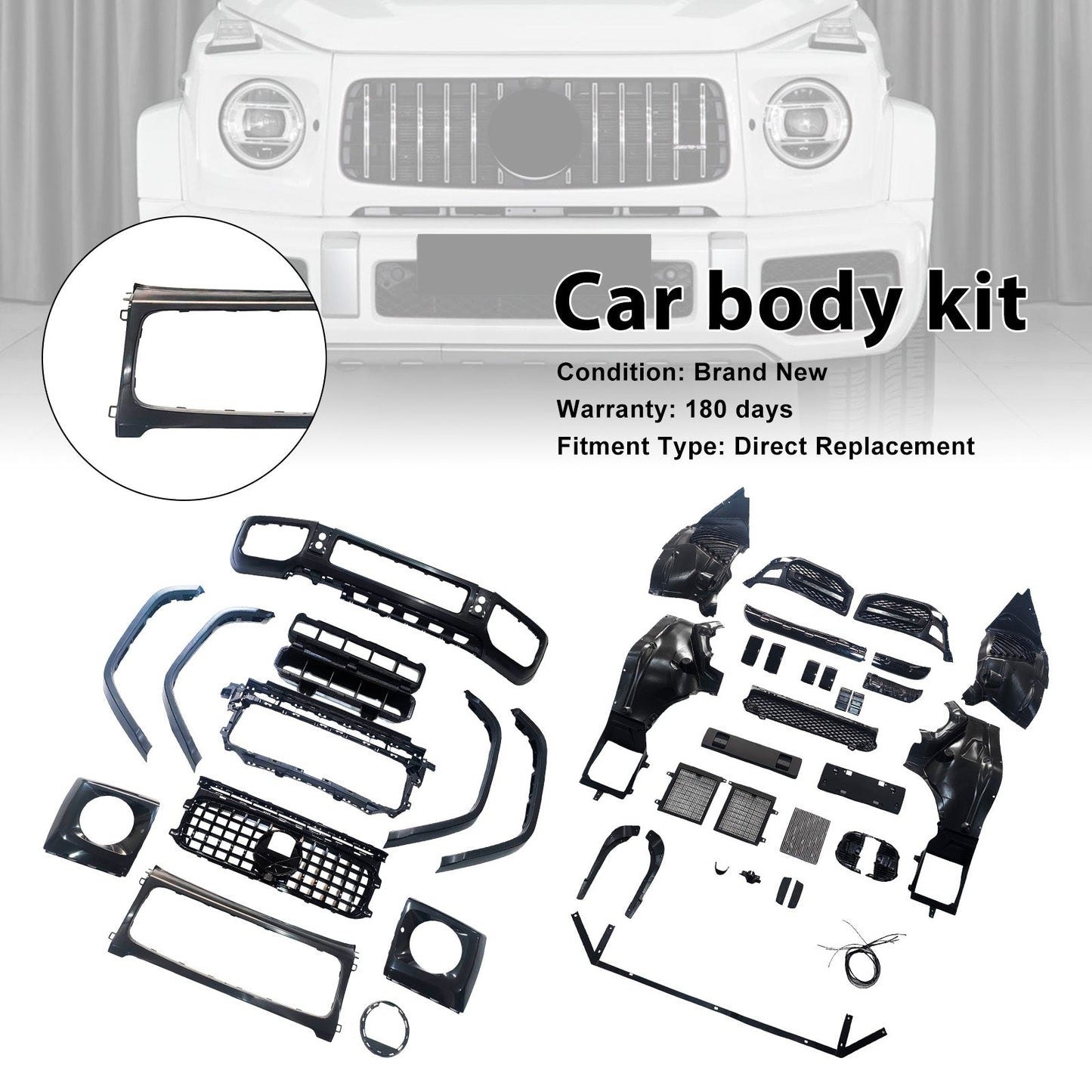 2019-2023 Fit Mercedes Benz W464 Upgrade G63 AMG Style Body Kit Bumper