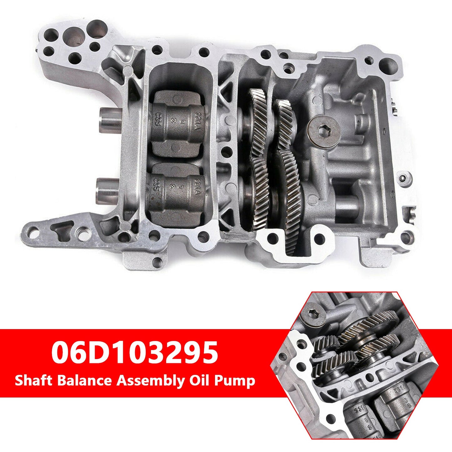 2006-2011 Audi A6 (C6) 2.0 TFSI BPJ BYK Shaft Balance Assembly Oil Pump 06D103295 06B103535G