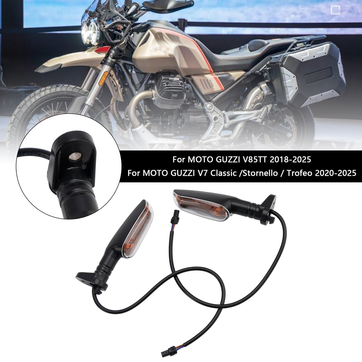 Turn Signal Lights Indicator Lamp For MOTO GUZZI V7 V9 V100 V85TT Stelvio