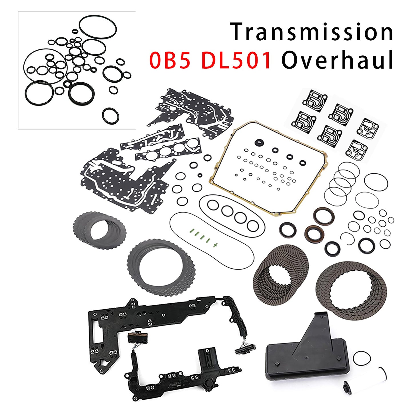 2008-2016 For AUDI A5 2.0L 3.0L 3.2L 4.2L 0B5 DL501 Transmission Master Rebuild Kit Clutch Plates T19800B