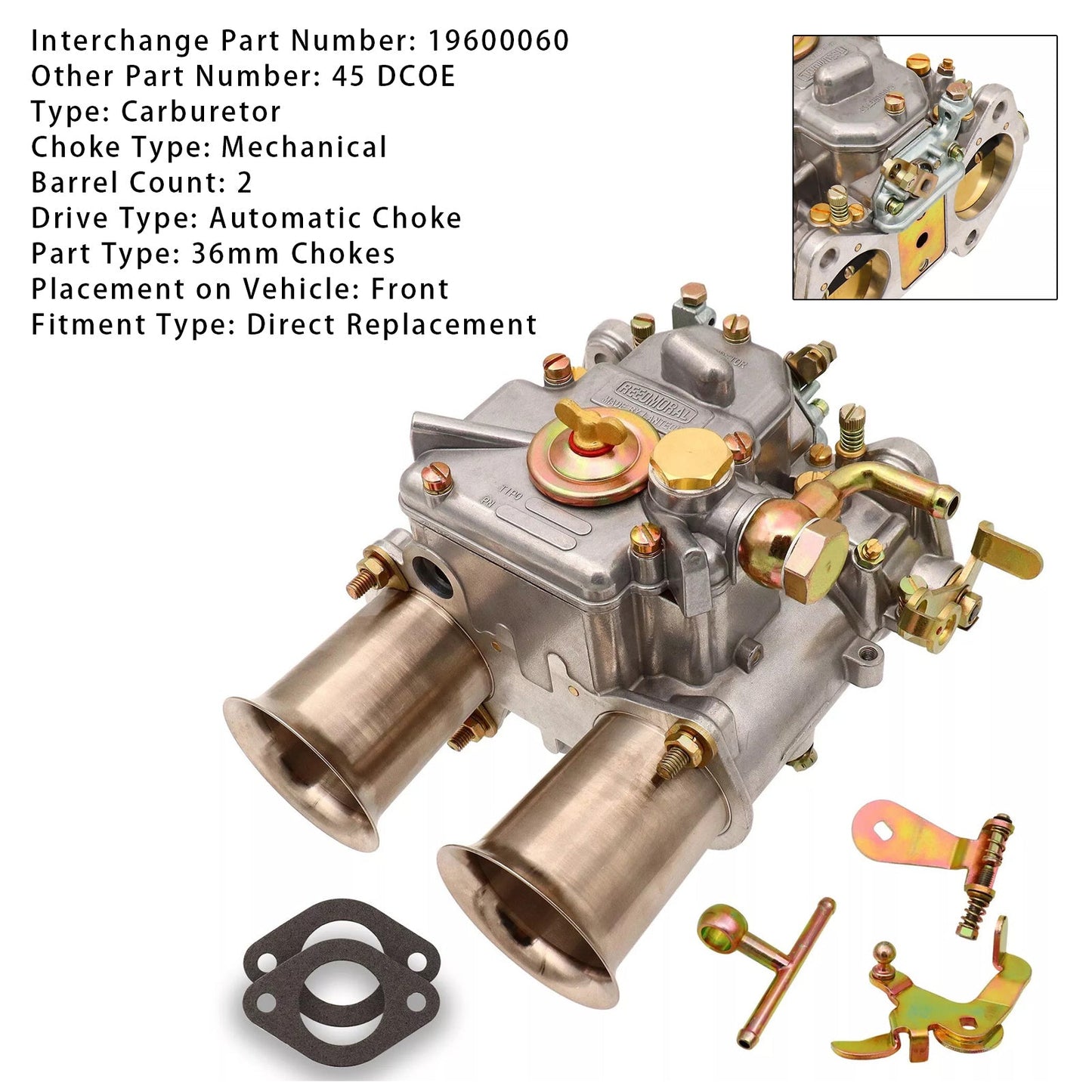 Carburetor 19600.060 Fit For 45 DCOE 152 45mm High Performance Twin Choke