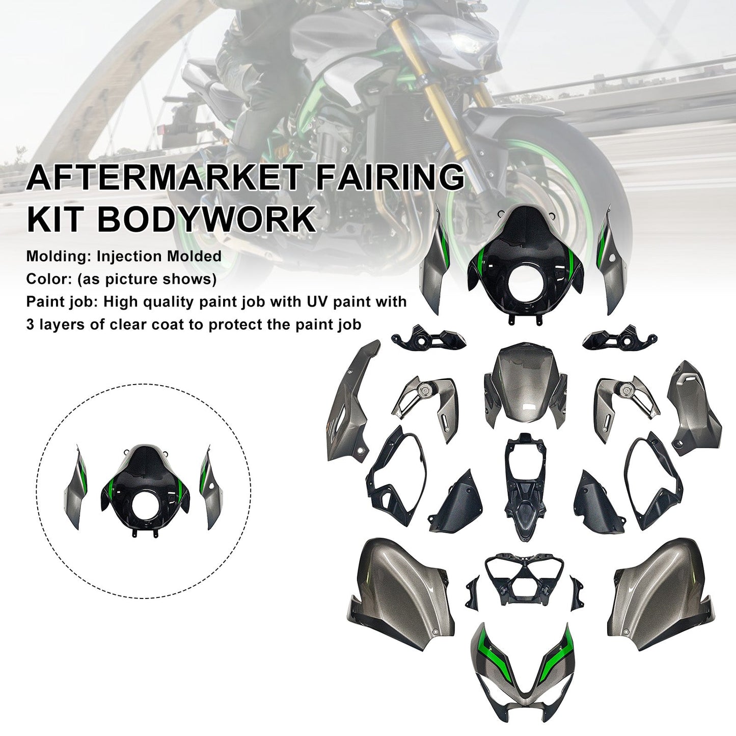Injection Bodywork Fairing Kit for Kawasaki Z900 2025-2026