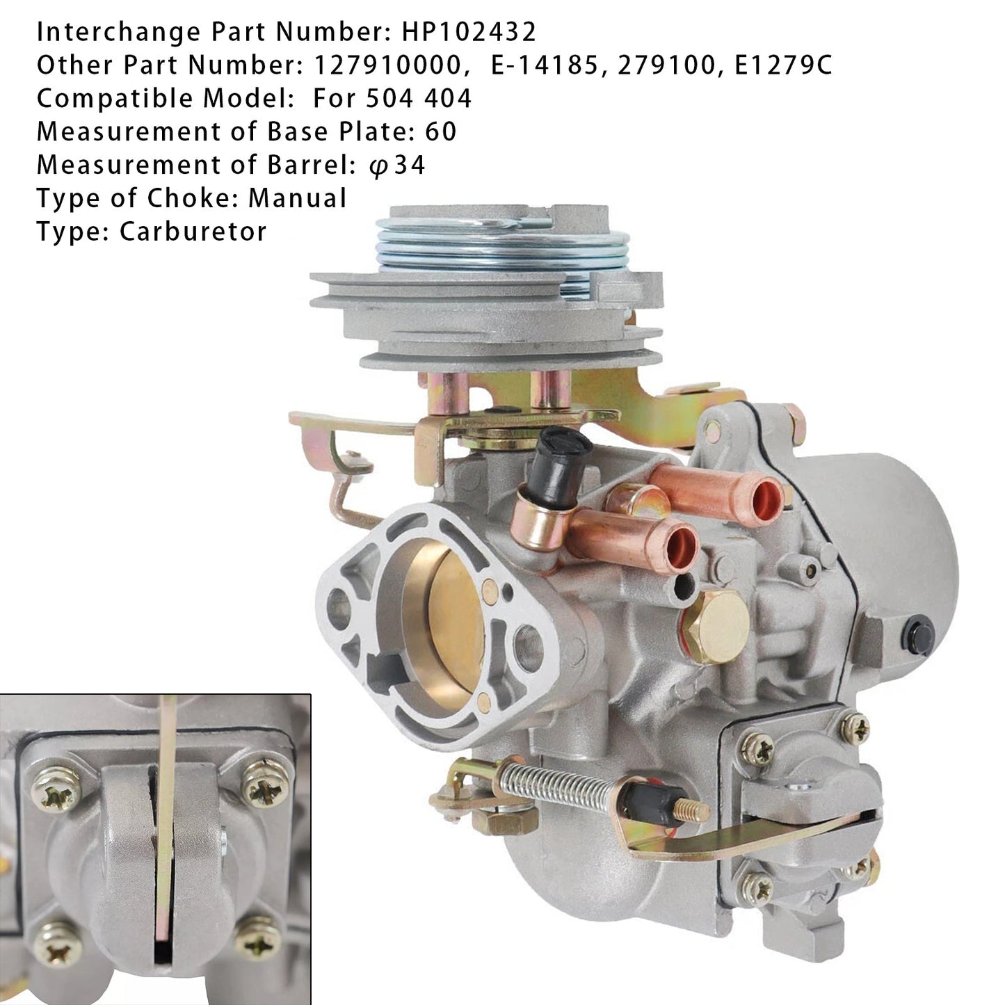 1969-1983 Peugeot 504 Carburetor 127910000