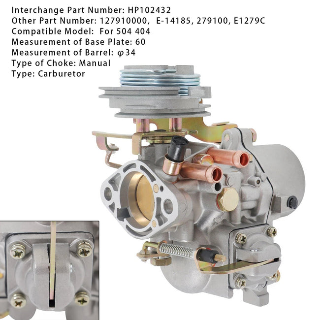 1969-1983 Peugeot 504 Carburetor 127910000