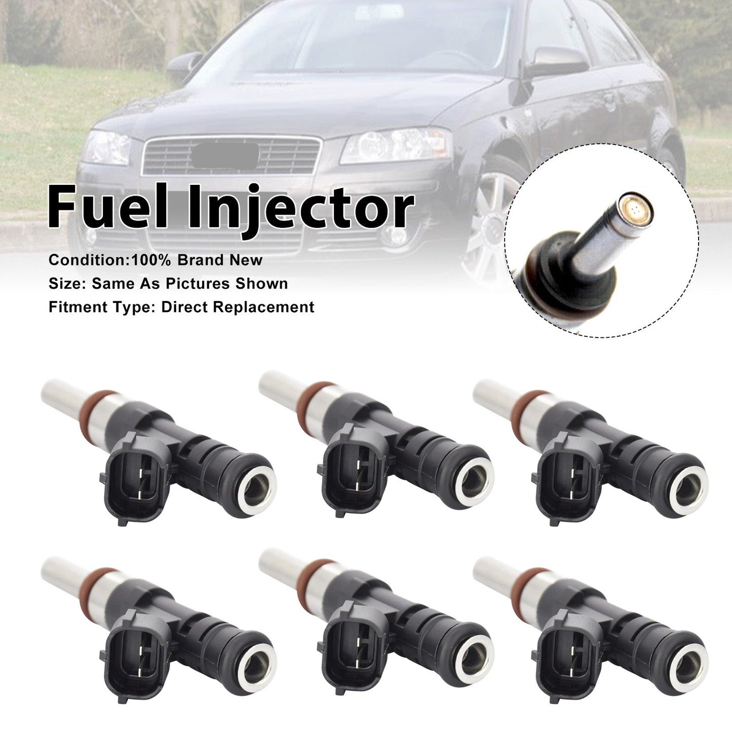 2008-2009 For Audi TT Quattro 3.2L V6 6PCS Fuel Injector 022906031L