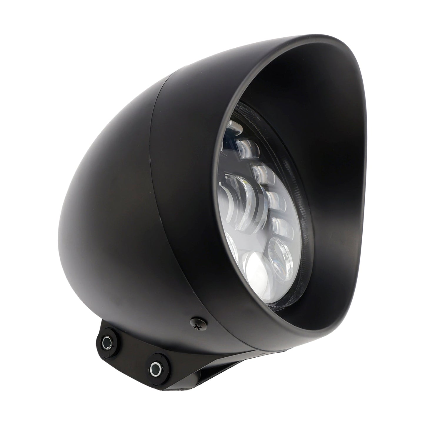 Multifunctional Beam Headlight Fog Lamp Custom Fits For Racer Bobber Chopper Chrome