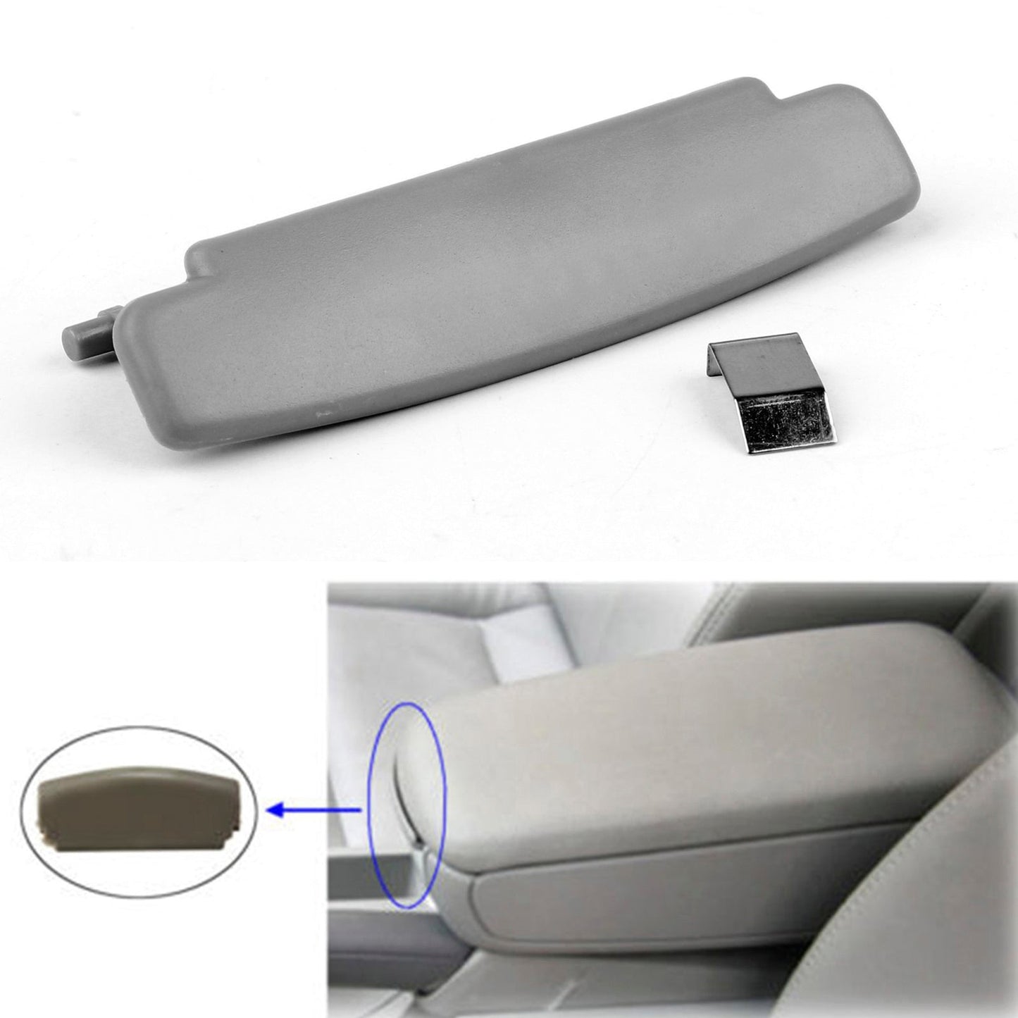 2005-2011 Audi A6 C6 Gray Console Center Armrest Lid Latch 4F0864245