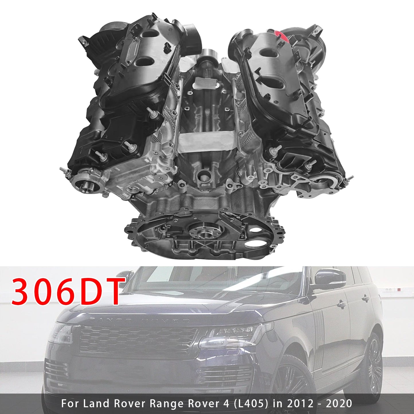 2009-2017 Land Rover Discovery 4 (L319) Long Block Engine 306DT