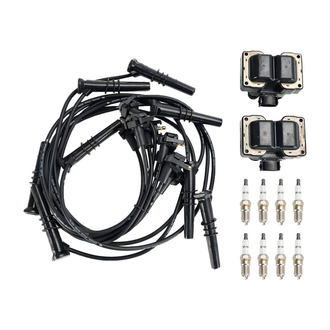 1996-2001 Ford Explorer V8 5.0 2 Ignition Coil Pack 8 Spark Plugs and Wire Set FD487 SP432