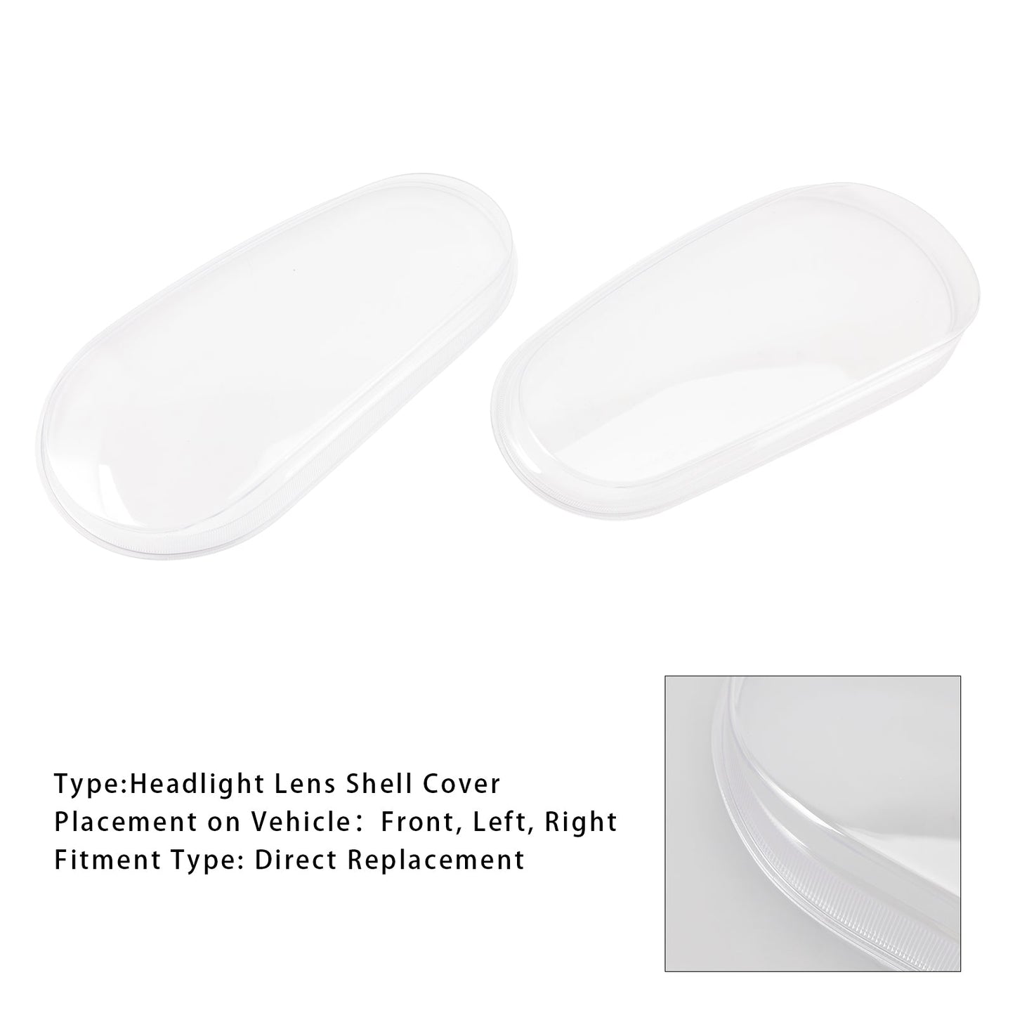 1999-2005 VW MK4 Golf/GTI/R32 Left+Right Headlight Lens Shell Cover Lampshade