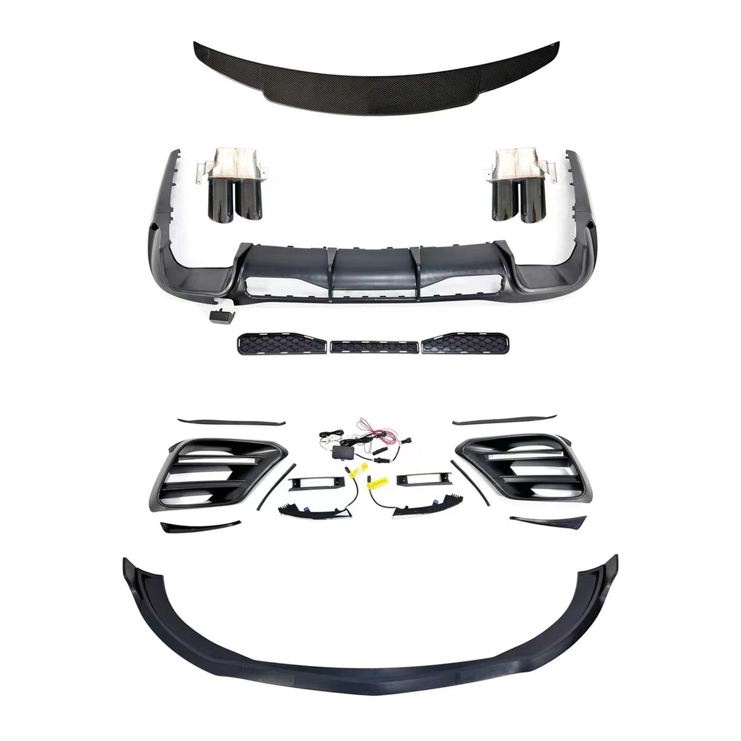 2021-2023 Fit Mercedes S-Class W223 S450 S500 Upgrade B Style Body Kit Bumper