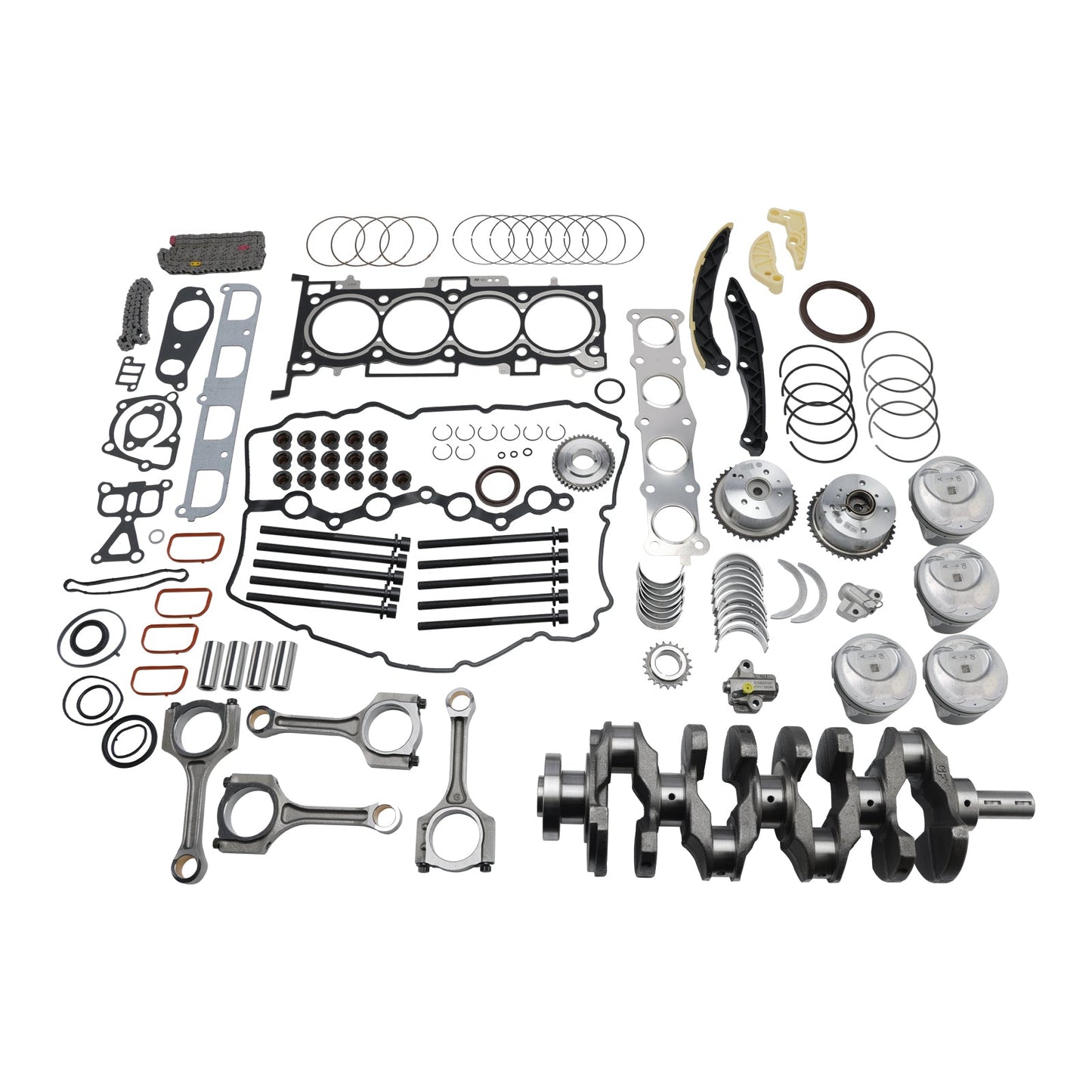 Kia 2.4L G4KJ Engine Overhaul Rebuild Kit w/Crankshaft & Rods & Timing Kit