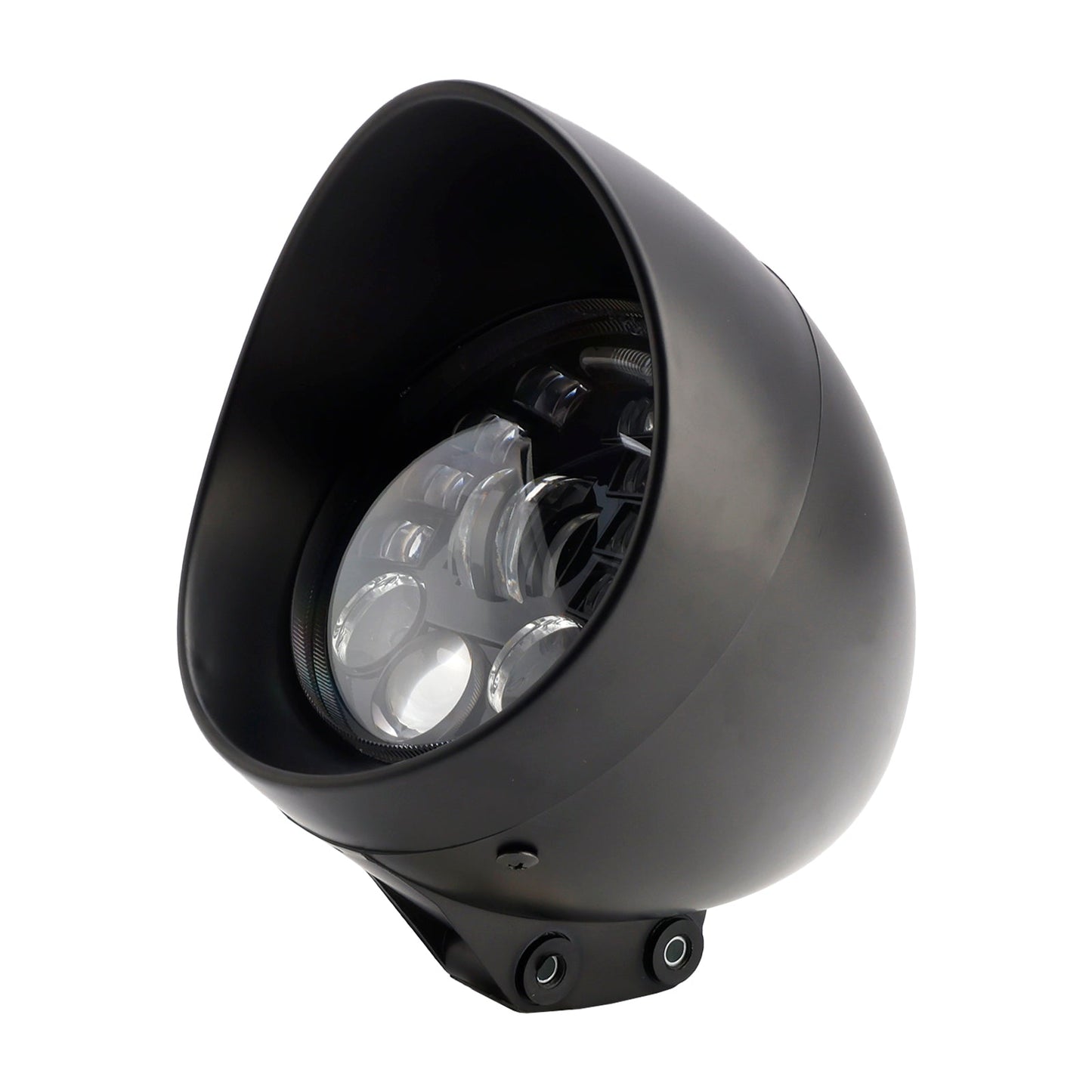 Multifunctional Beam Headlight Fog Lamp Custom Fits For Racer Bobber Chopper Chrome