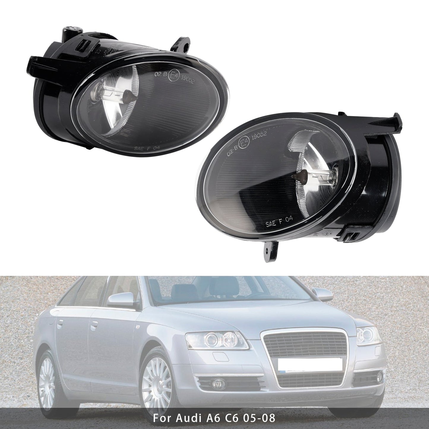 2005 2006 2007 2008 Audi A6 C6 Pair Front Bumper Driving Fog Light