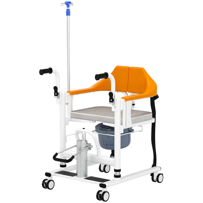 Widen Patient Chair Hydraulic Transferred Lift Wheelchair 180°Split Seat