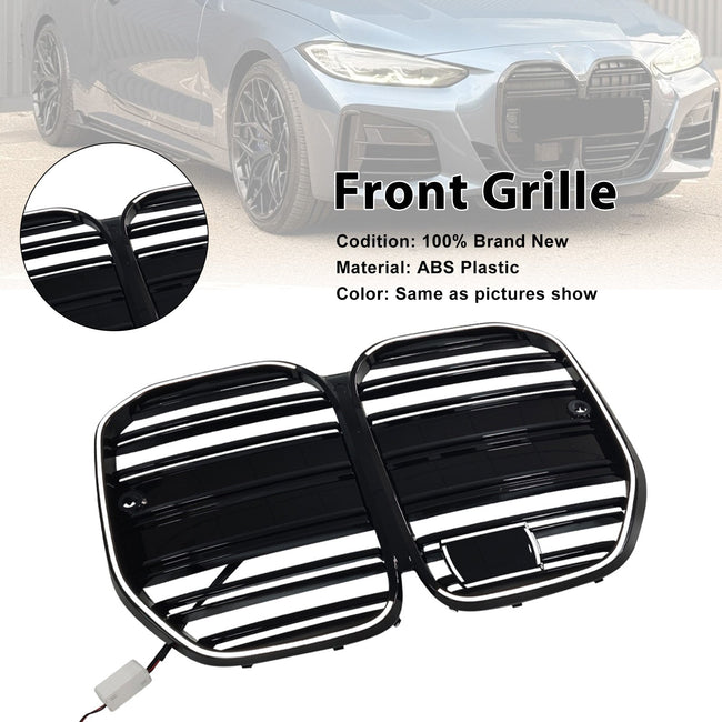 2020-2025 Fit BMW 4 Series G22 G23 G82 W/ ACC M4-Style Front Bumper Grille Grill