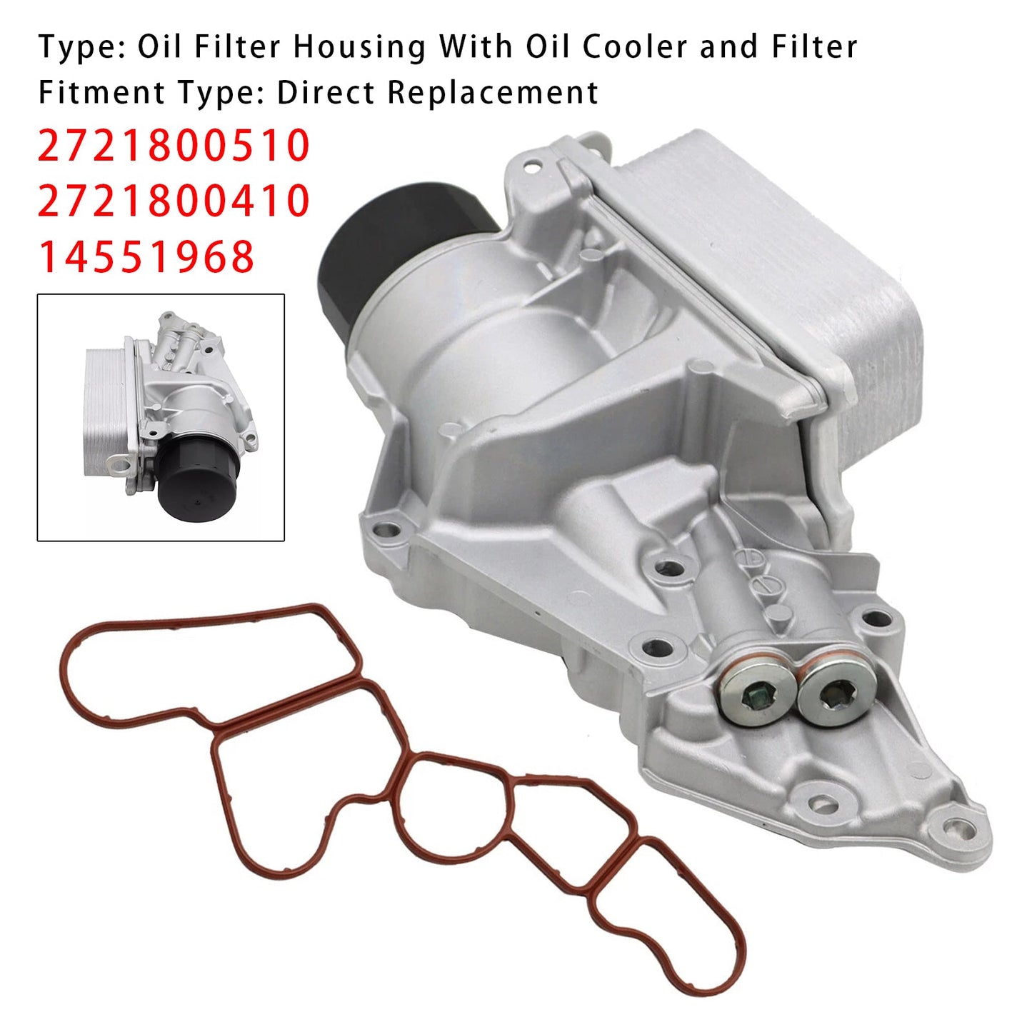 2009-2015 Mercedes Benz G550 Base Oil Filter Housing & Oil Cooler 2721800410 14551968