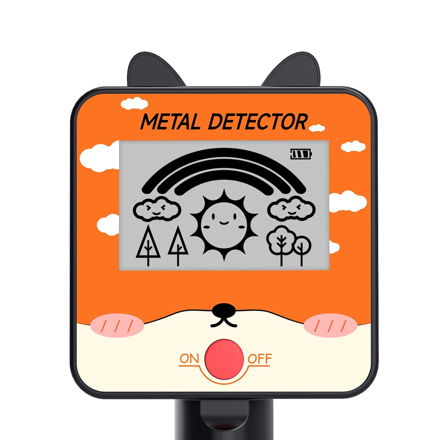 GT260 Kids Child Treasure Seeker Metal Detector Waterproof 6.3"Search Coil Black