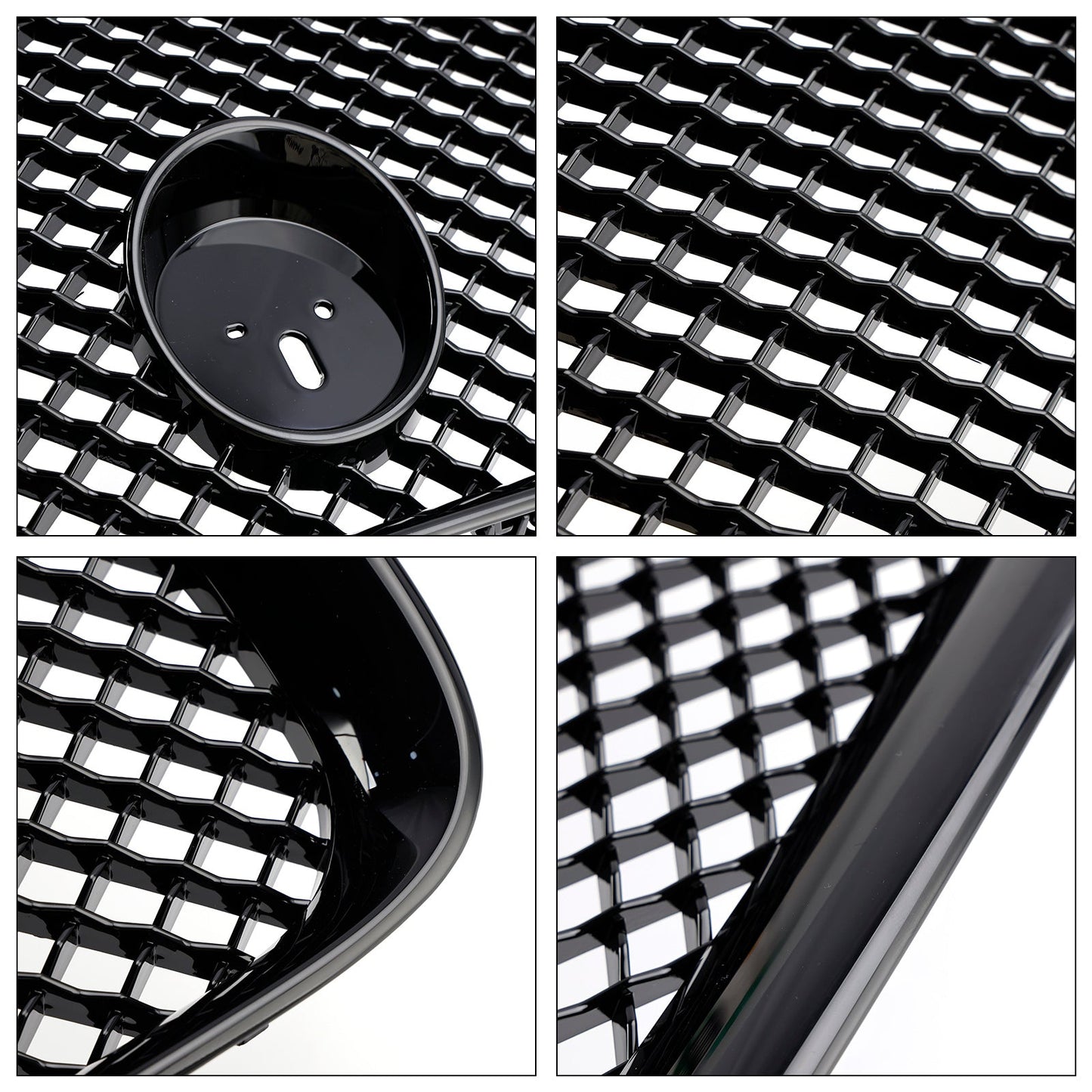 XF-R Style Front Bumper Grill Grille Fit Jaguar XF 2012-2015 Gloss Black