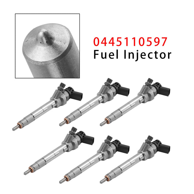 6Pcs Fuel Injector For BMW F10 F30 F15 328d X5 535d 740Ld N47 N57 0445110597