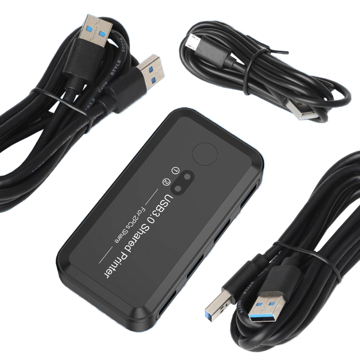 USB3.0 Switcher 2-Input 4-Output Printer Sharing Device Dual Computers Share