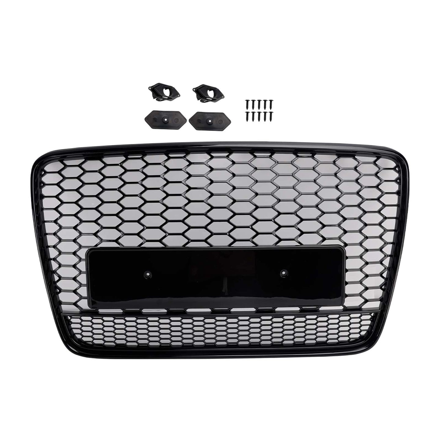 2005-2015 Fit for Audi Q7 Gloss Black Front Bumper Radiator Vent Mesh Grill Grille