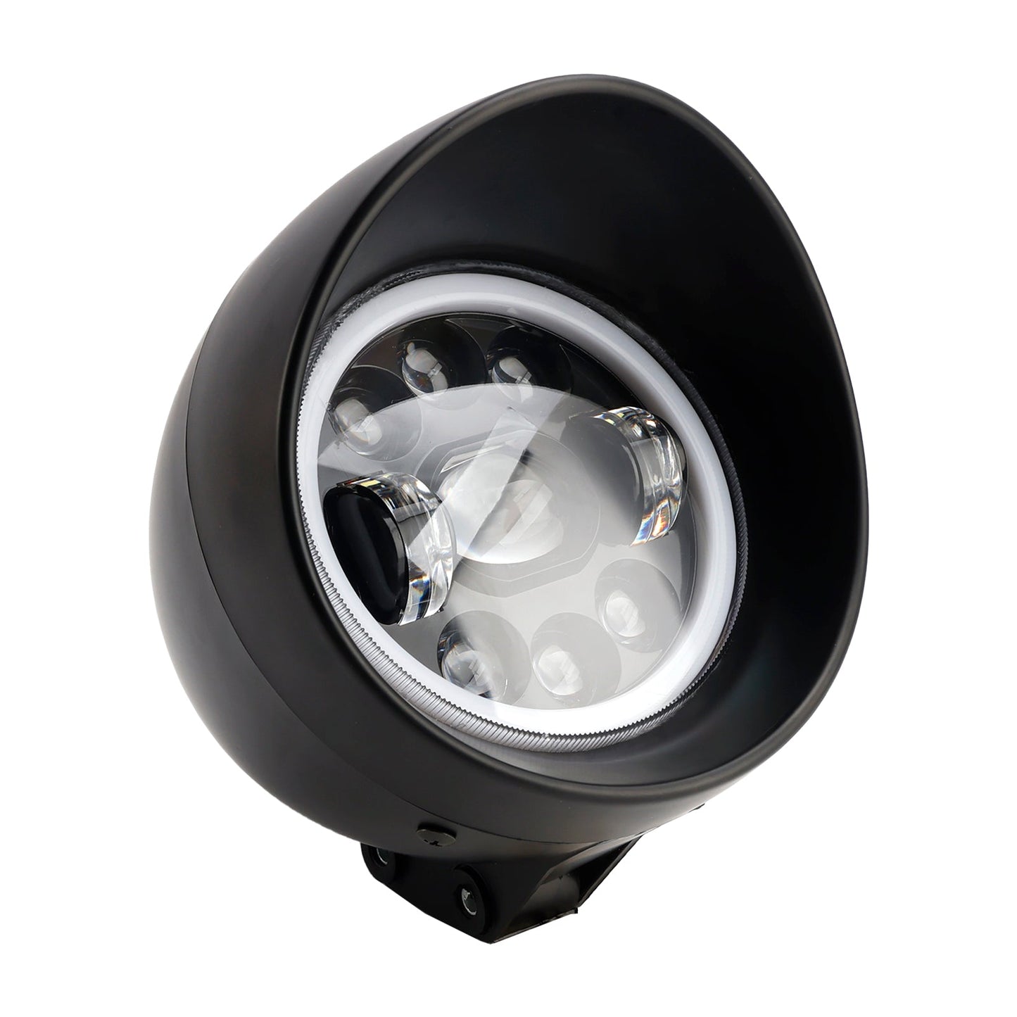 5.75" Motorcycle Spotlight Headlight Fog 9-Bulbs For Motorcycle Scooter Chrome