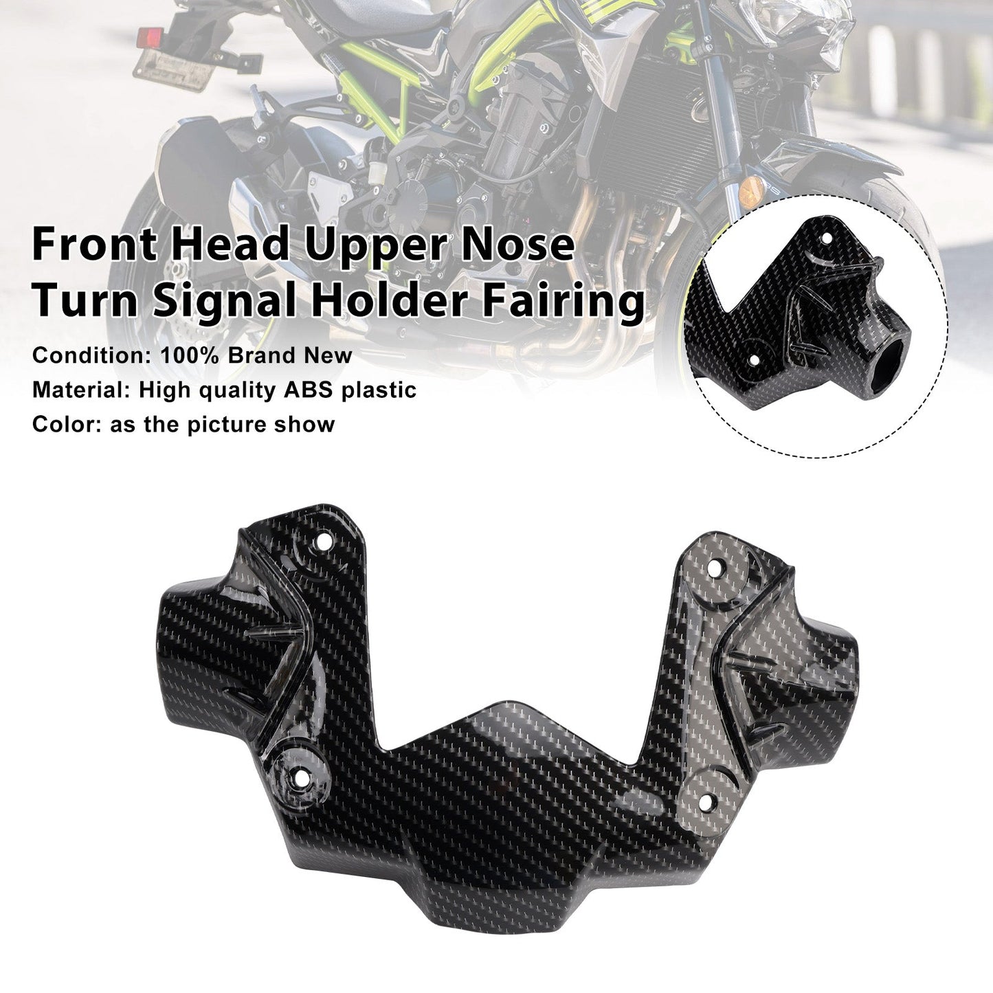 Front Head Upper Nose Turn Signal Holder Fairing For Kawasaki Z900 2020-2024