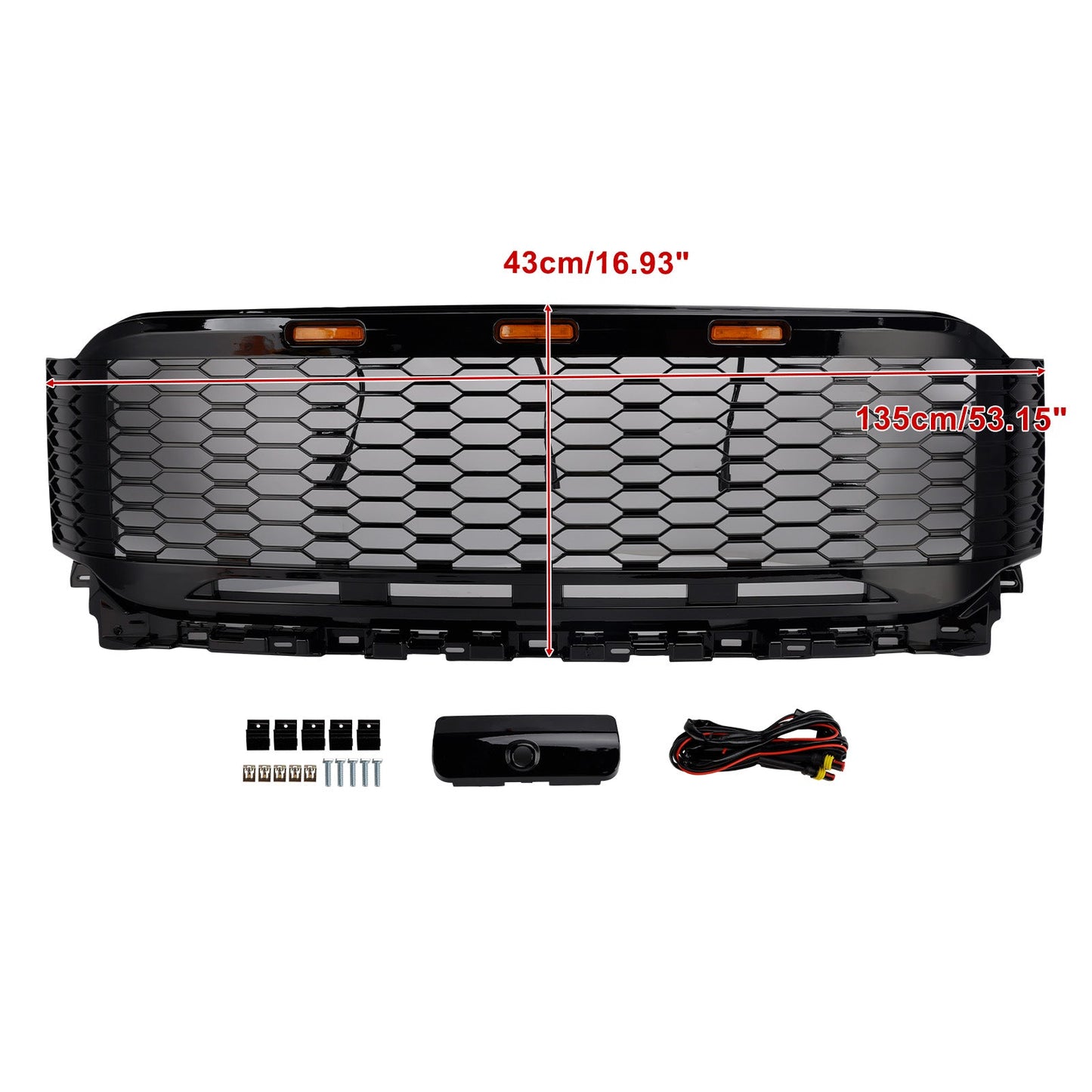 2021-2023 Ford F150 Raptor Replacement ABS Front Bumper Grille Grill W/ LED
