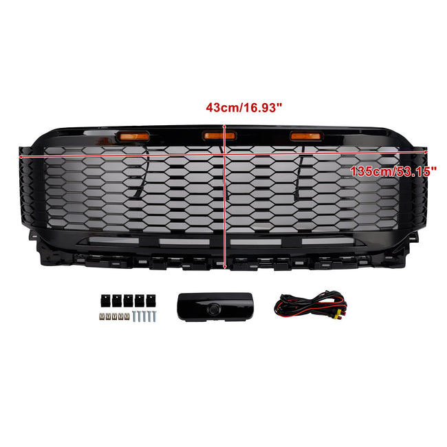 2021-2023 Ford F150 Raptor Replacement ABS Front Bumper Grille Grill W/ LED