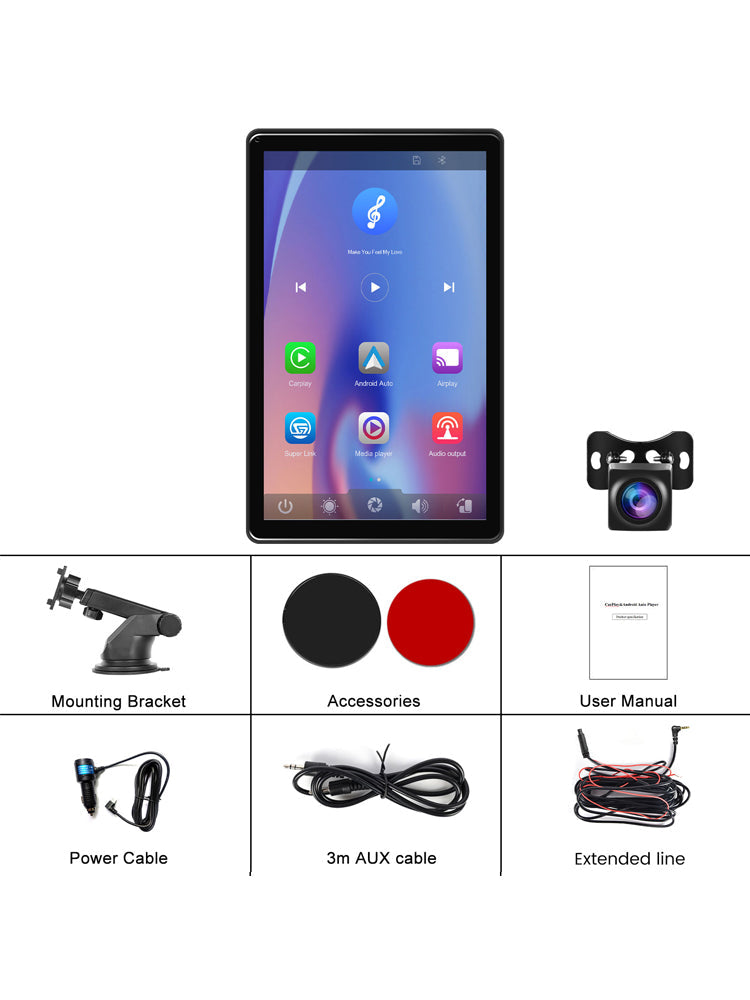 8" Touch Screen Apple CarPlay Android Auto Horizontal Vertical Switching Display