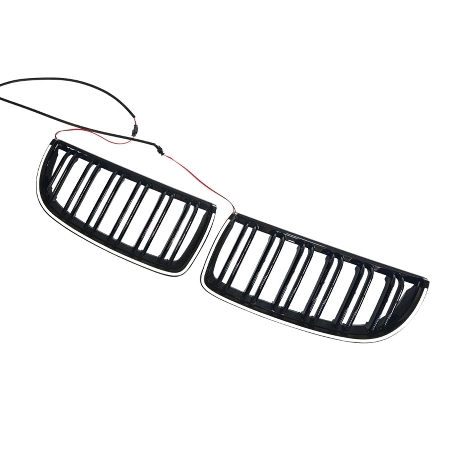 2004-2007 Fit BMW E90 Sedan Wagon 320i Front Kidney Double Slat Grille Black
