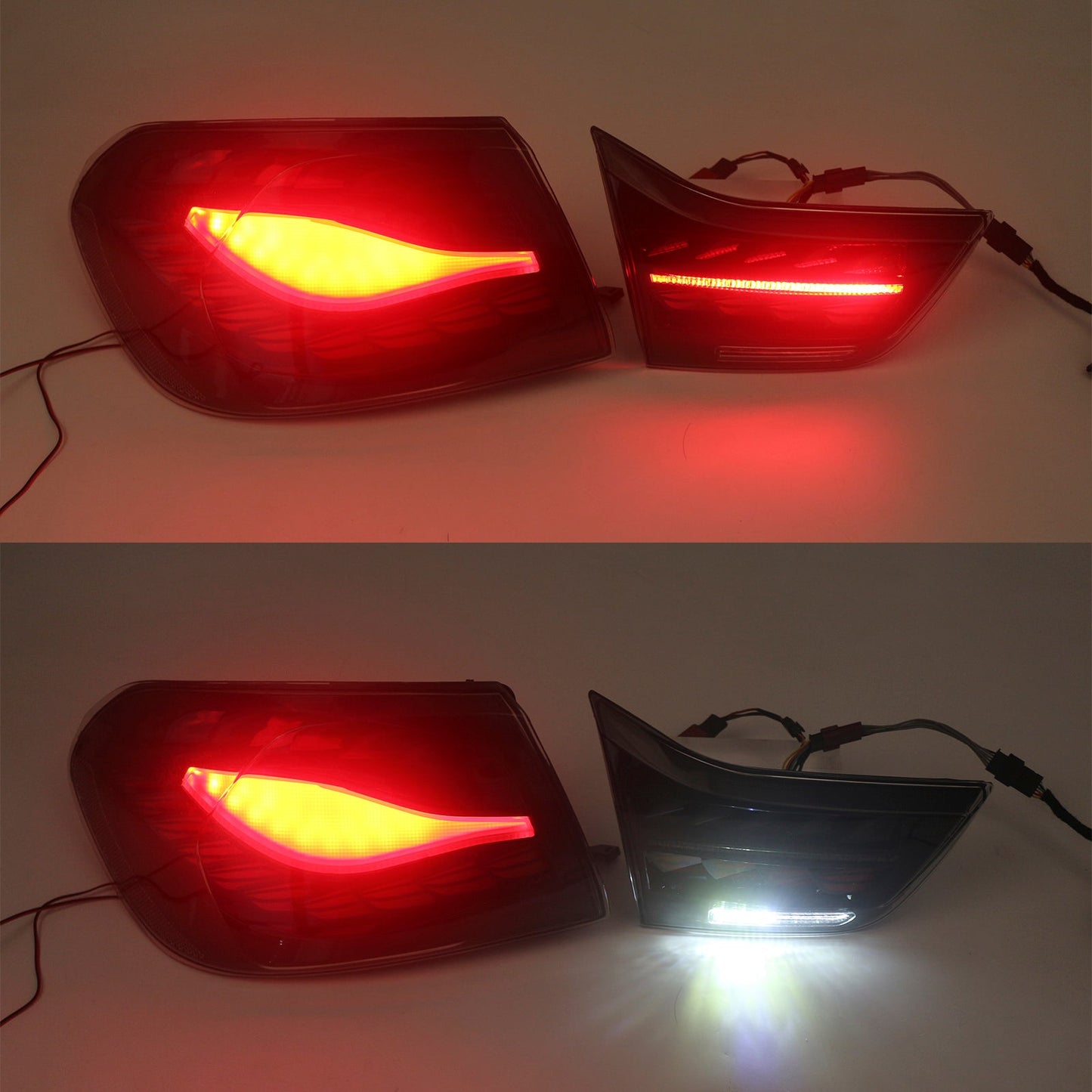 2014-2020 BMW M4 F82 F83 ( Sedan / Coupe / Convertible)L&R Smoked LED Tail Lights Rear Lamp Assembly 63217296100 63217296099