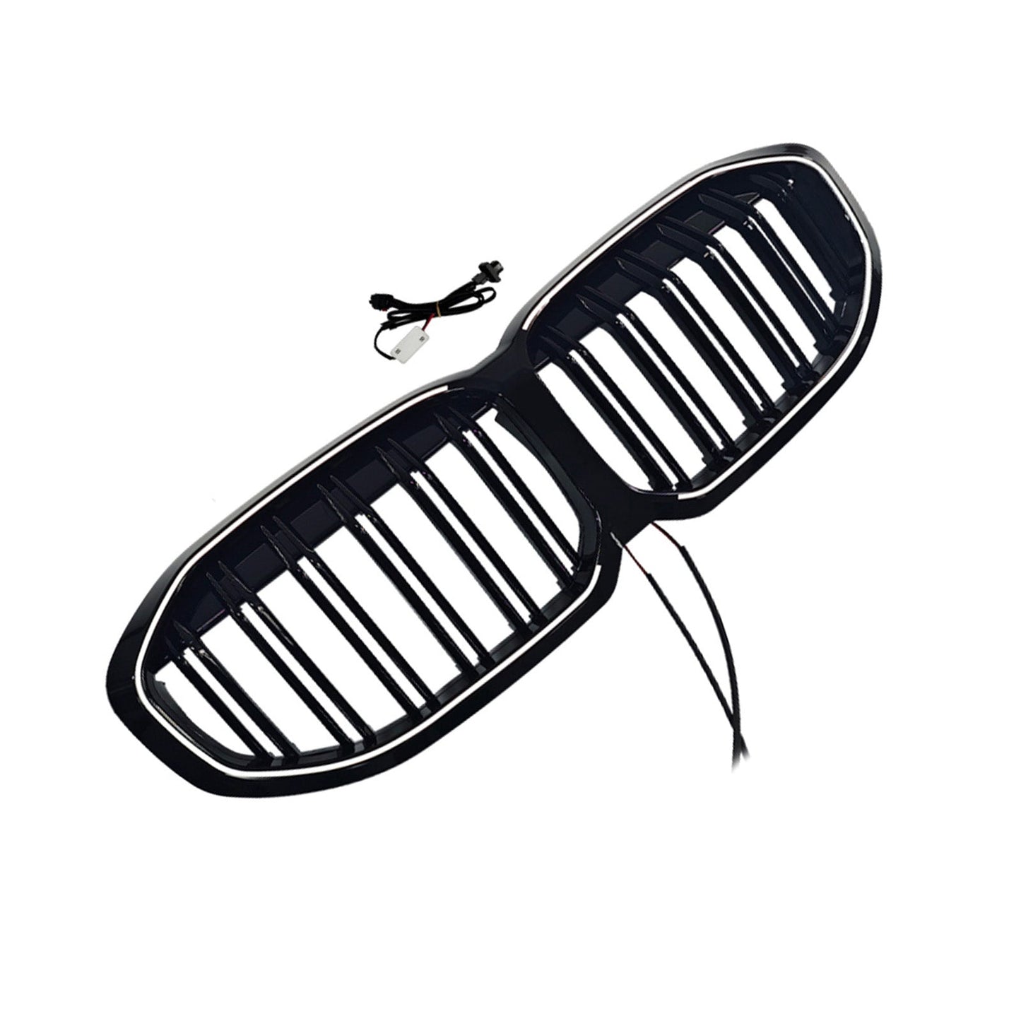 2019-2024 Fit BMW 1 Series F40 Double Slat Kidney Grill Grille Gloss Black