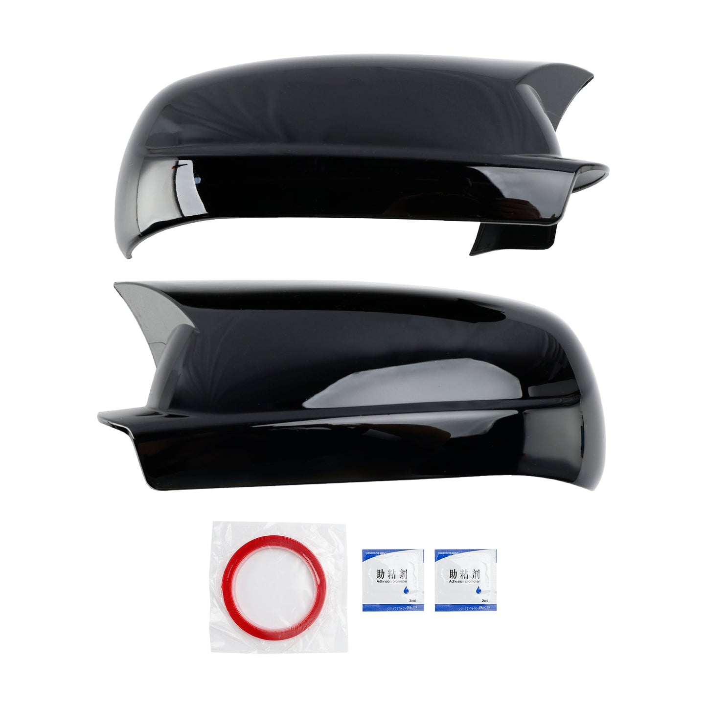 1998-2002 VW Passat B5 Gloss Black Wing Door Mirror Cover Caps Left + Right 3B0857537B