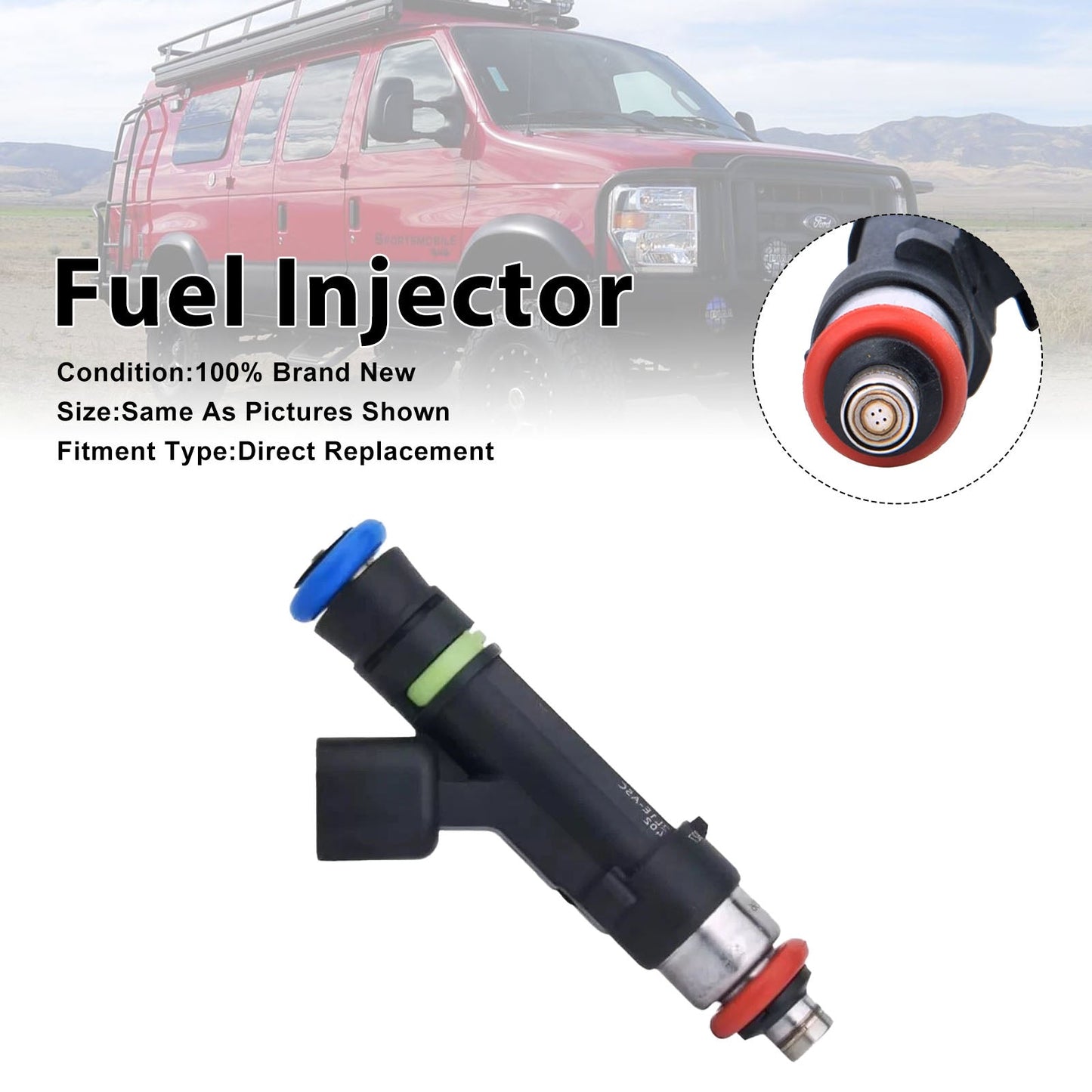 1Pcs Fuel Injector For Ford E-150 E-250 5.4L V8 2004-2009 0280158001