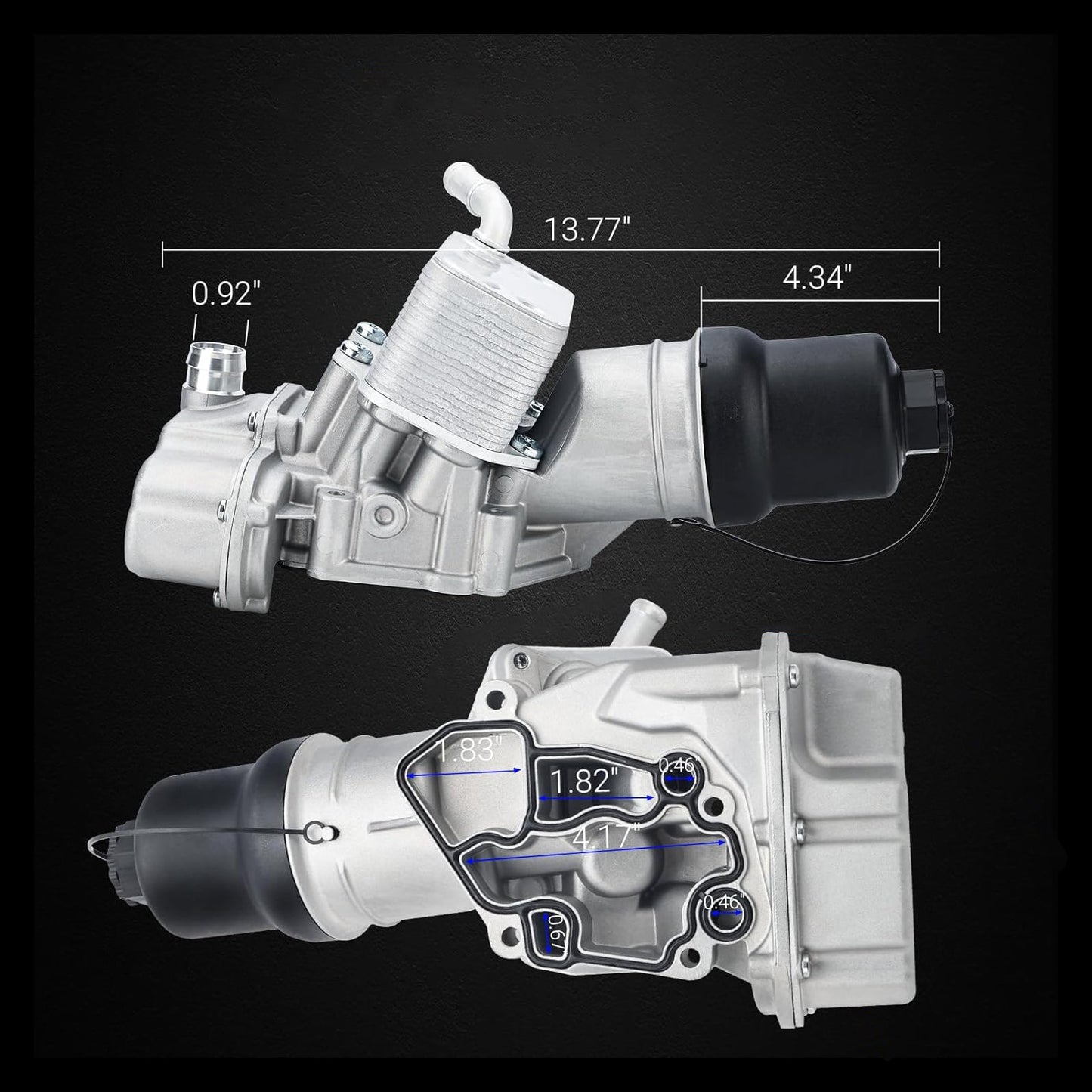2007-2009 Eos 2.0L Engine Oil Cooler Oil Filter Assembly 06F115397J 06F115397H 918-592