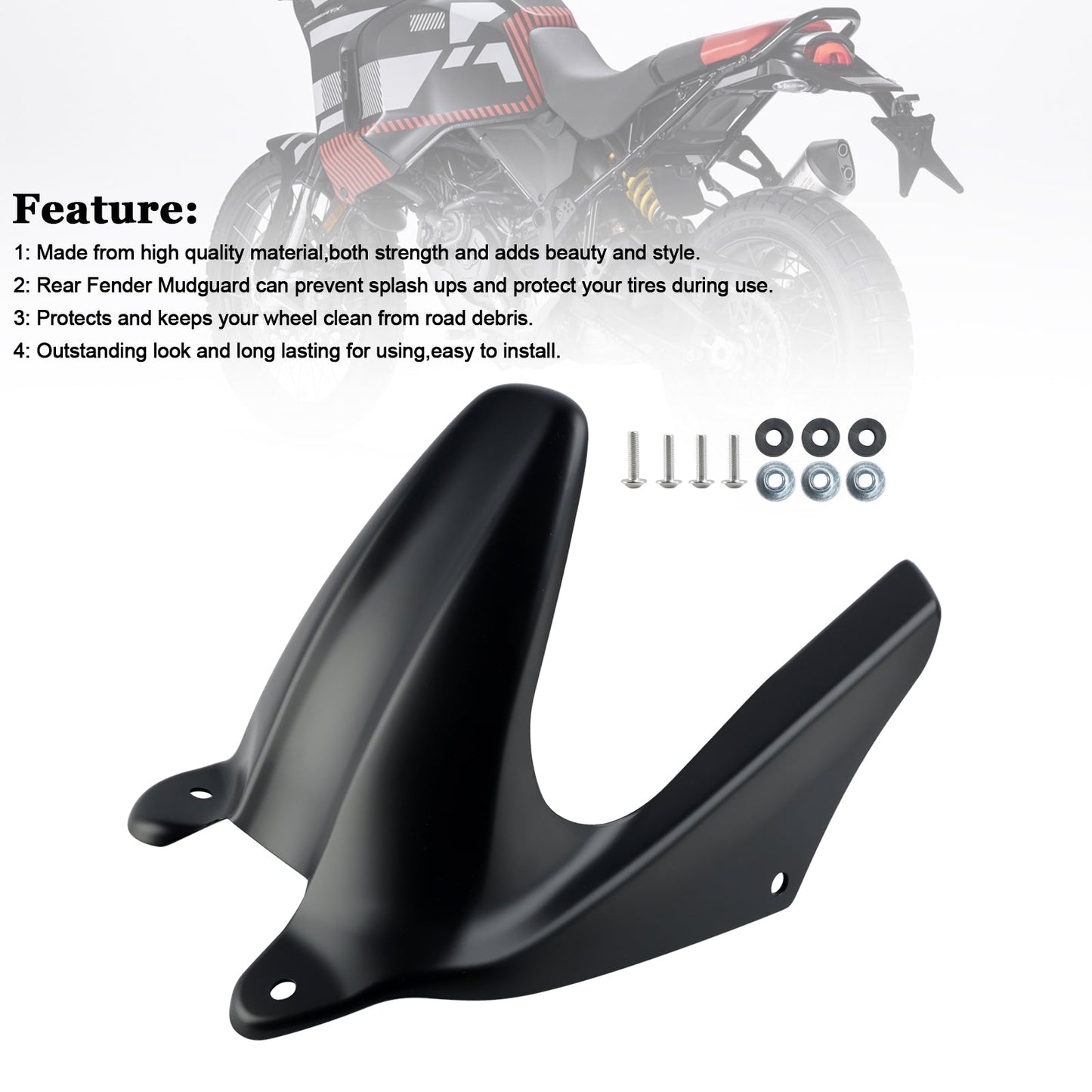 2022-2023 Ducati Desert X Rear Fender Mudguard Fairing Cowl