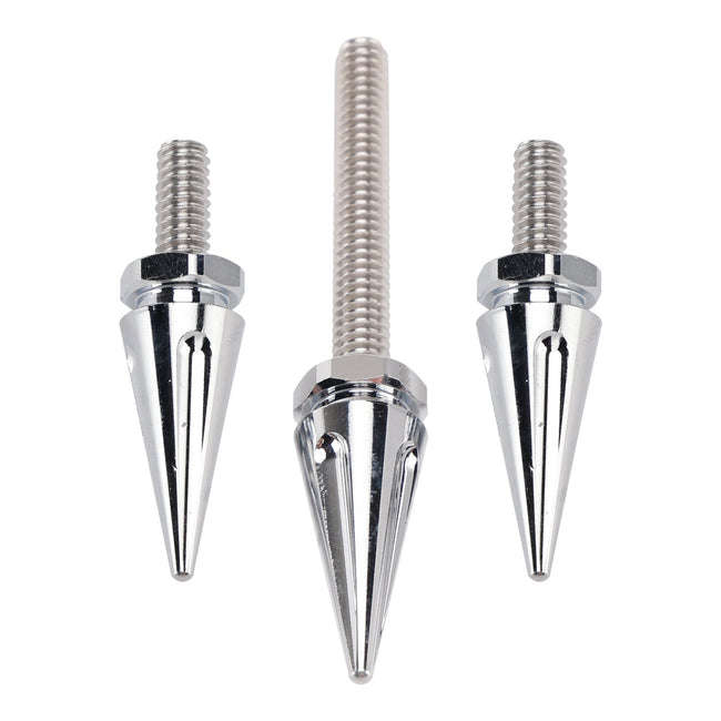 3x Silver Spike Windshield Bolts For Street Glide Electra Glide Touring '14-'25