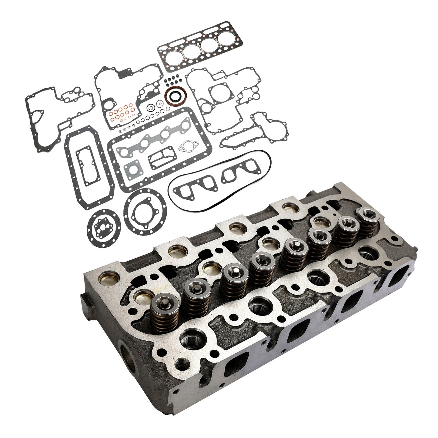 Complete Cylinder Head & Full Gasket Kit Compatible With Kubota V1902 Engine