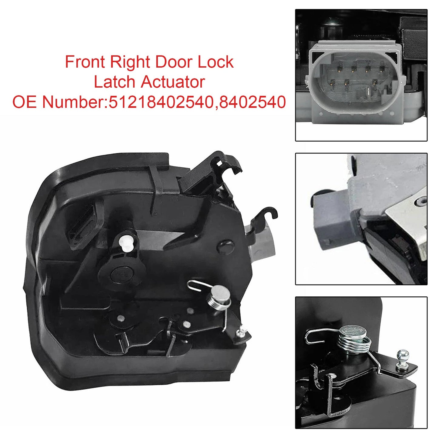 2000/04-2006/10 BMW X5 E53 3.0i 2979 ccm, 170 KW, 231 PS Front Right Door Lock Latch Catch Actuator 51218402540