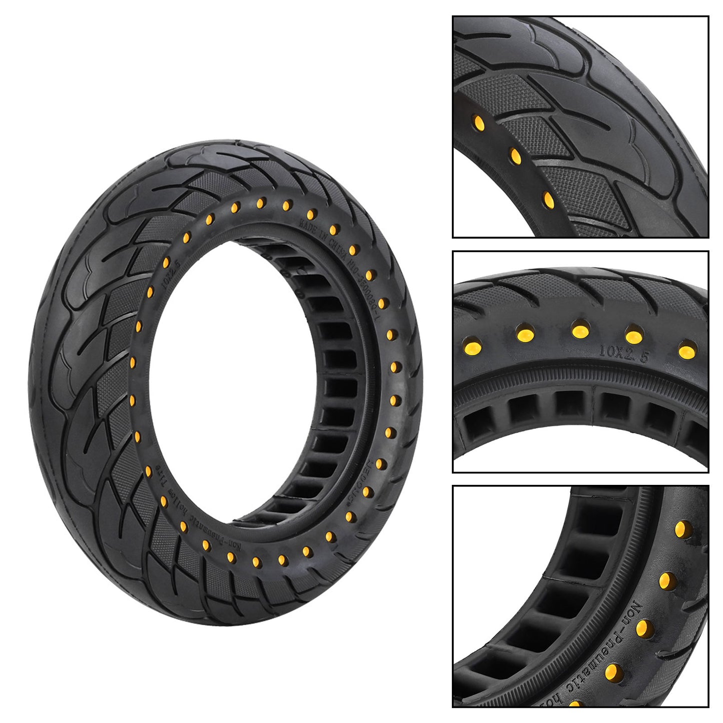 Ninebot Max G30 Honeycomb Tyre Replace 10x2.5 Rubber Solid Tire 60/70-6.5