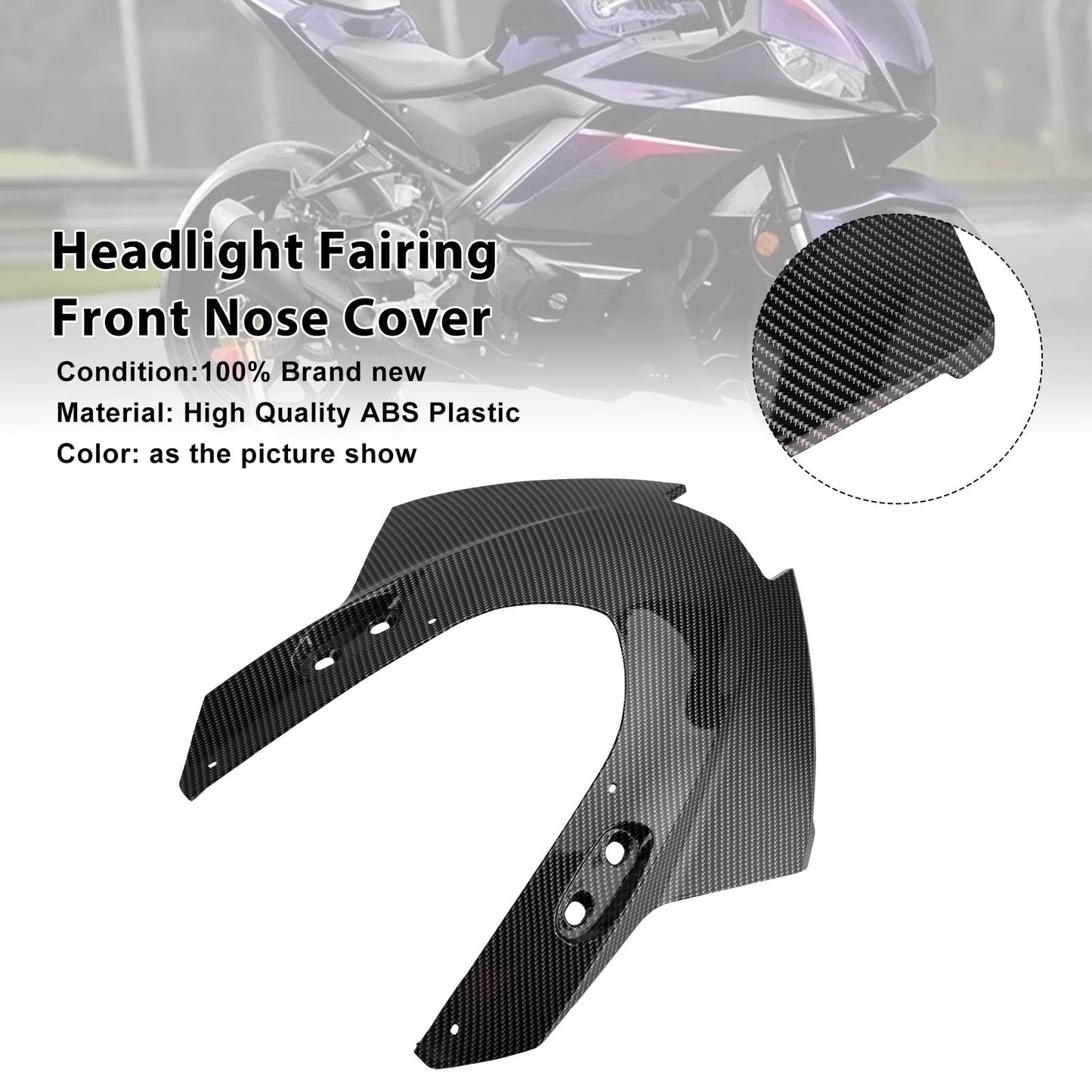 2025-2026 Yamaha YZF-R3 R25 Headlight Fairing Front Nose Cover