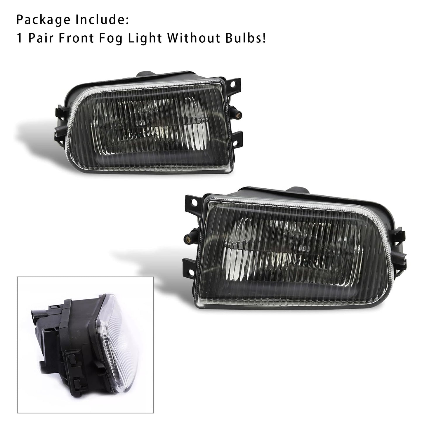 Pair Front Bumper Fog Light Lamps Without Bulbs For BMW E39 5-Serise 1995-1998