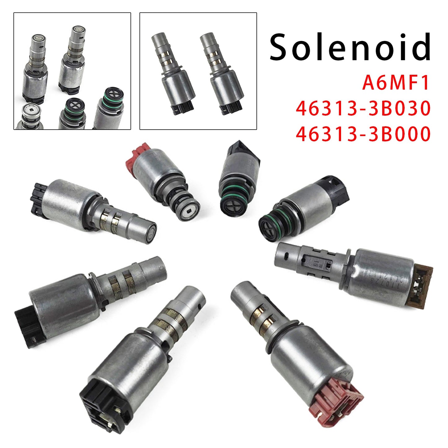8PCS Transmission Solenoid A6MF1 46313-3B030 46313-3B000 For Hyundai Kia