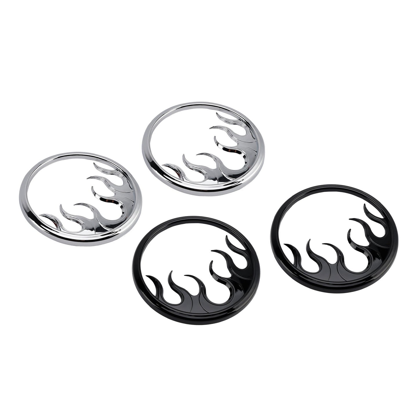 Flame Speaker Grills Accent Trim Cover For Touring Electra Glide Ultra Classic